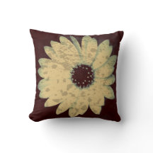 Spattered Daisy Print Sierkussen