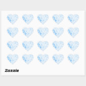 Spattextuur - Blauw Hart Sticker (Vel)