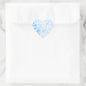 Spattextuur - Blauw Hart Sticker (Tas)