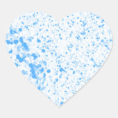 Spattextuur - Blauw Hart Sticker (Voorkant)