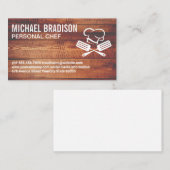 Spatula Chef Pet Logo | Hout Visitekaartje (Voorkant / Achterkant)