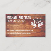 Spatula Chef Pet Logo | Hout Visitekaartje (Voorkant)