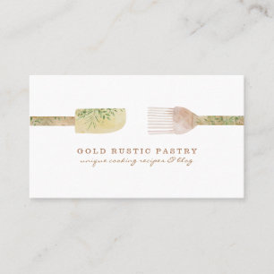 Spatula van gebak Rustige eucalyptusleaf Visitekaartje