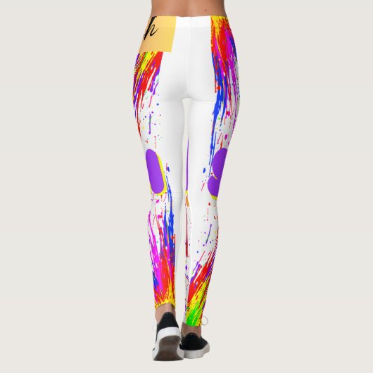 spatverf leggings (Achterkant)