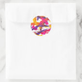 spatverf ronde sticker (Tas)