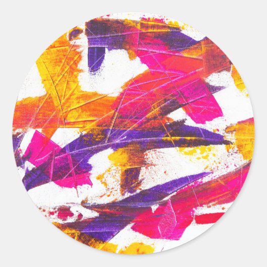 spatverf ronde sticker (Voorkant)