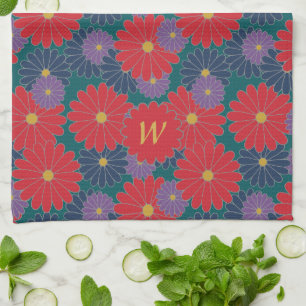 Spatwater herfst bloemenkleed keukendoek theedoek