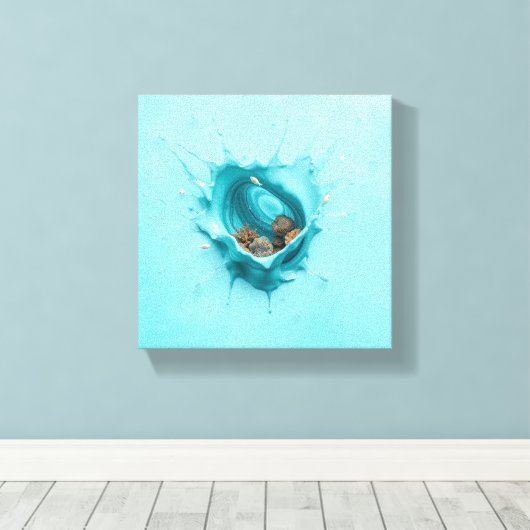 spatwereld canvas afdruk (Insitu (Houten vloer))