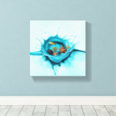 spatwereld canvas afdruk (Insitu (Houten vloer))