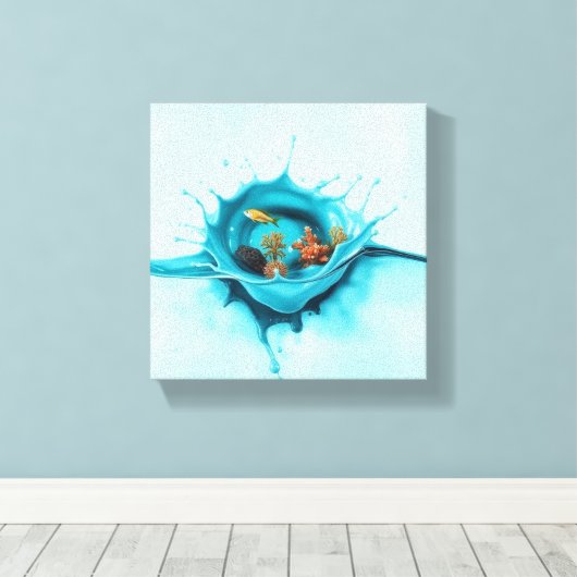 spatwereld canvas afdruk (Insitu (Houten vloer))