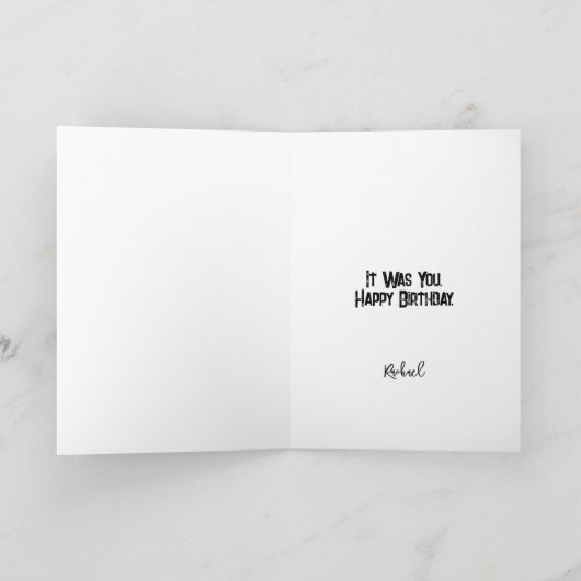 Spawed uit Darkness Gothic Happy Birday Kaart (Binnen)