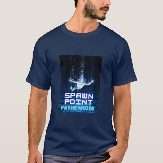 Spawn Point Vaderdag Gamer Vader T-shirt (Voorkant)