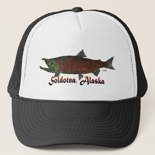 Spawning Salmon Soldotna , Alaska - Trucker Hat Trucker Pet (Voorkant)