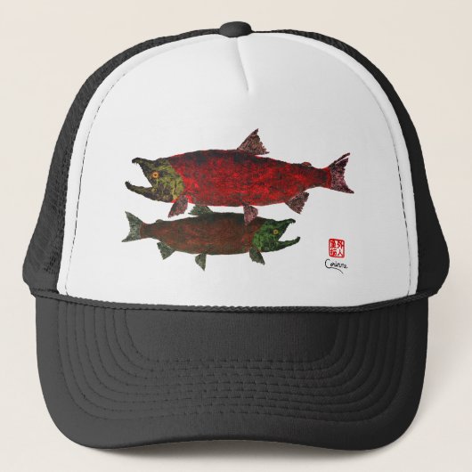 Spawning Salmon - Trucker Hat Pet (Voorkant)