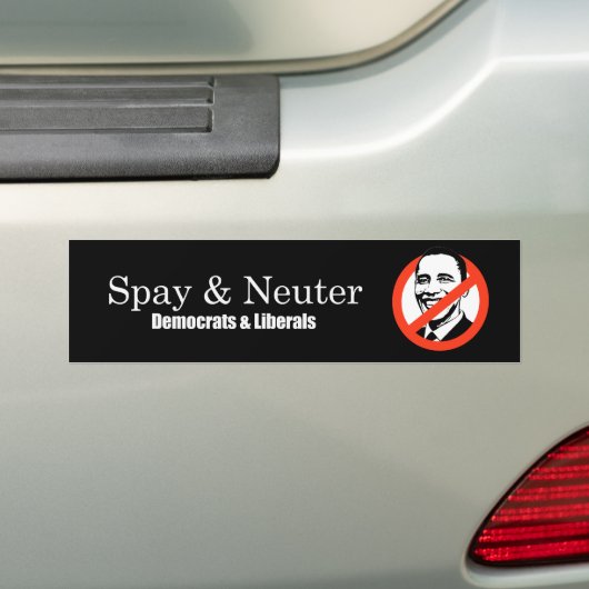 Spay and Neuter Liberals Bumpersticker (Op auto)