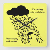 "Spay and Neuter" wandklok (Voorkant)