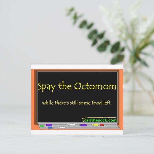 Spay de octomom briefkaart (Staand voorkant)