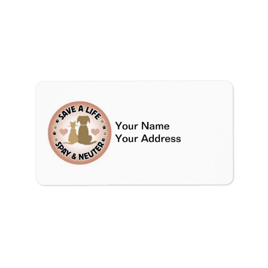 spay en neuter address label (Voorkant)