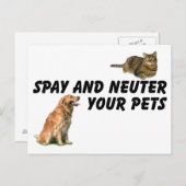 Spay en Neuter Briefkaart (Voorkant / Achterkant)