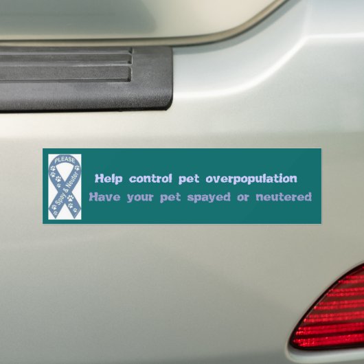 Spay en Neuter. Bumpersticker (Op auto)