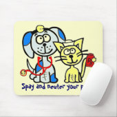 Spay en neuter je huisdieren. muismat (Met muis)