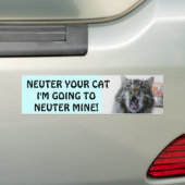 Spay en Neuter je kat. Schokte Kat Bumpersticker (Op auto)