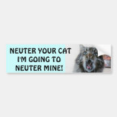 Spay en Neuter je kat. Schokte Kat Bumpersticker (Voorkant)
