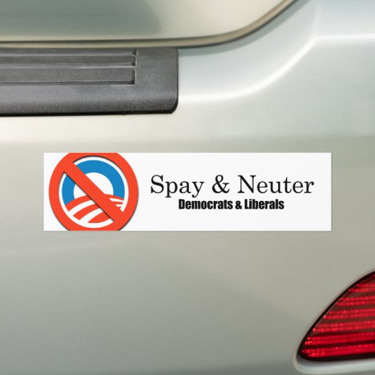 Spay en Neuter Liberals Bumpersticker (Op auto)