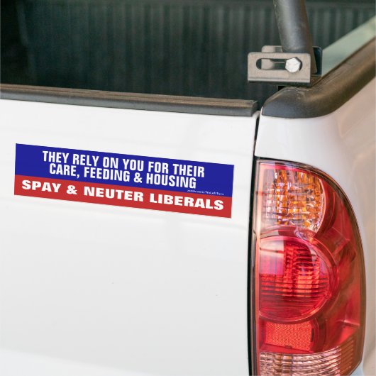 Spay en Neuter Liberals Bumpersticker (Op Truck)