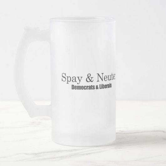 Spay en Neuter Liberals Matglas Bierpul (Links)