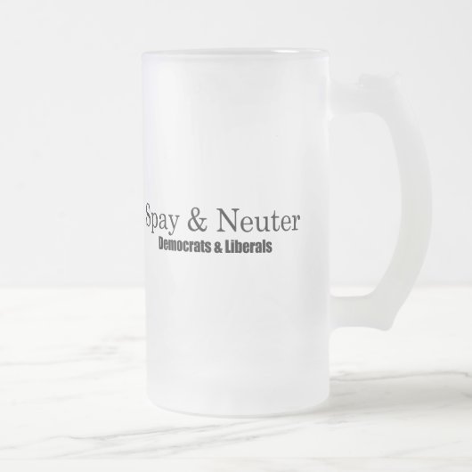 Spay en Neuter Liberals Matglas Bierpul (Rechts)