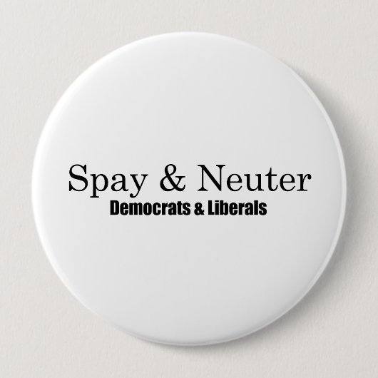 Spay en Neuter Liberals Ronde Button 4,0 Cm (Voorkant)
