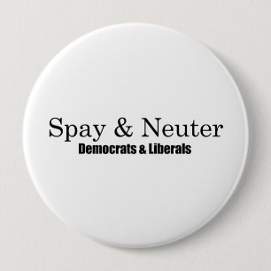 Spay en Neuter Liberals Ronde Button 4,0 Cm