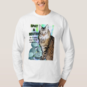 Spay en neuter (of ik verberg je vogelcontrole) t-shirt