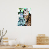 Spay en neuter (of ik verstop je geboortebeperking poster (Keuken)