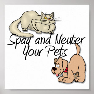 Spay en Neuter Uw Geesten Poster