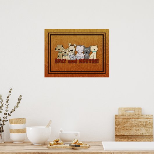 Spay en Neuter Uw Geesten Poster (Keuken)