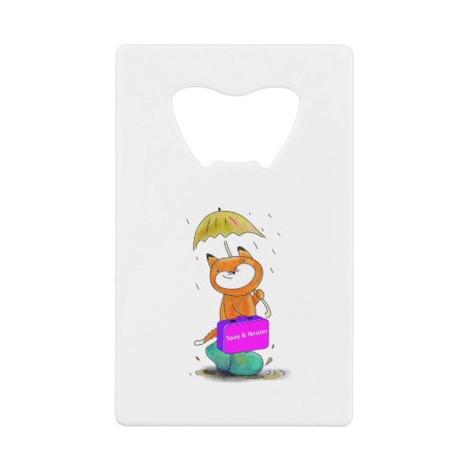 spay n neuter cat creditkaart flessenopener (Voorkant)