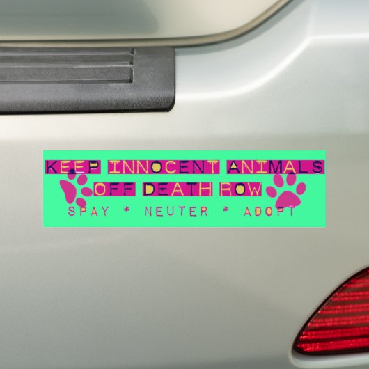 spay neiter keurt bumpersticker (Op auto)