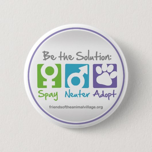 "Spay, Neuter, Adopt" Button (Voorkant)