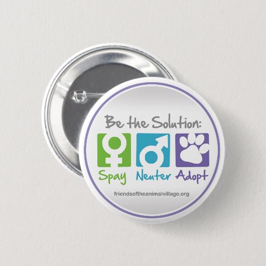 "Spay, Neuter, Adopt" Button (Voorkant /achterkant)