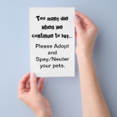 Spay Neuter Adopt Flyer (Hand)