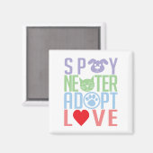 Spay Neuter Adopt Love 2 Magneet (Voorkant / Achterkant)