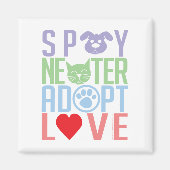 Spay Neuter Adopt Love 2 Magneet (Voorkant)