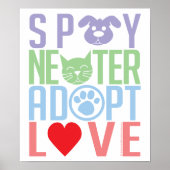Spay Neuter Adopt Love 2 Poster (Voorkant)