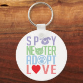 Spay Neuter Adopt Love 2 Sleutelhanger (Voorkant)