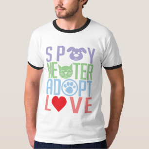 Spay Neuter Adopt Love 2 T-shirt