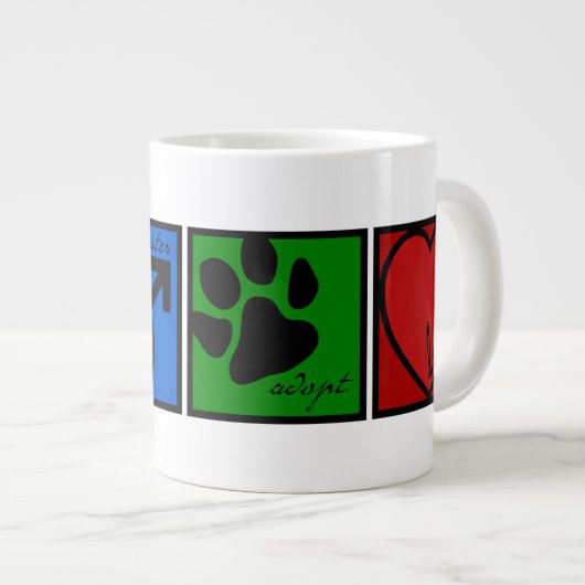 Spay-Neuter-Adopt-Love Grote Koffiekop (Voorkant rechts)