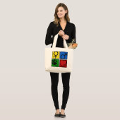 Spay-Neuter-Adopt-Love Grote Tote Bag (Voorkant (model))