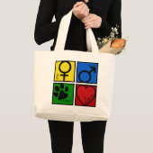 Spay-Neuter-Adopt-Love Grote Tote Bag (Voorkant (product))